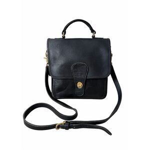 Coach Vintage  Station Bag Purse Crossbody 5130 Leather Black